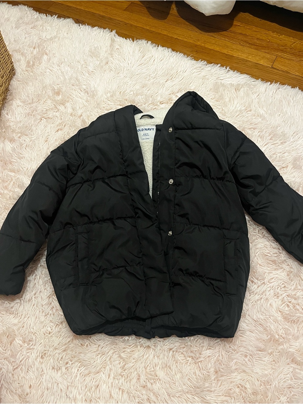 Old Navy Black Quilted Puffer Coat